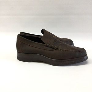 Hitchcock men’s wide shoes brown loafers 10.5